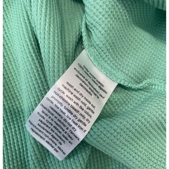 Tommy Hilfiger Cotton Waffle-Knit Turtleneck Top Green Size 3X - Picture 4 of 4